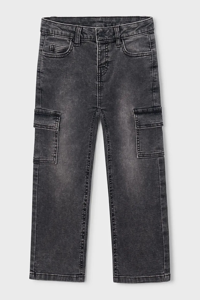 Mayoral Τζιν παιδικά soft denim cargo γκρί 4510.5E.Mini.9BY2