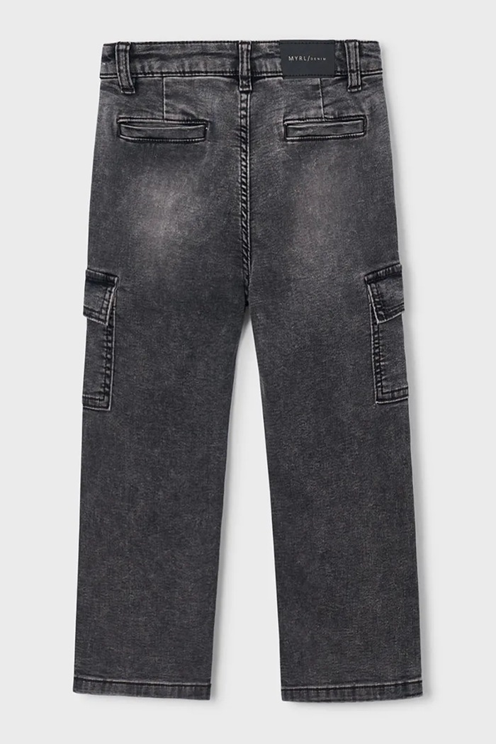 Mayoral Τζιν παιδικά soft denim cargo 4510.5E.Mini.9BY2 γκρί AW26