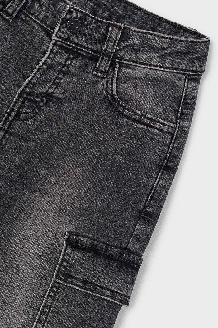 Αγορίστικα Mayoral Τζιν παιδικά soft denim cargo 4510.5E.Mini.9BY2 γκρί