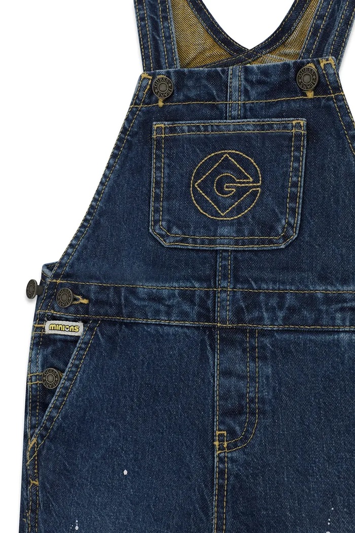 Chłopiec Guess ogrodniczki dziecięce GJ X MINIONS N6YA08.D2276.9BY2 niebieski