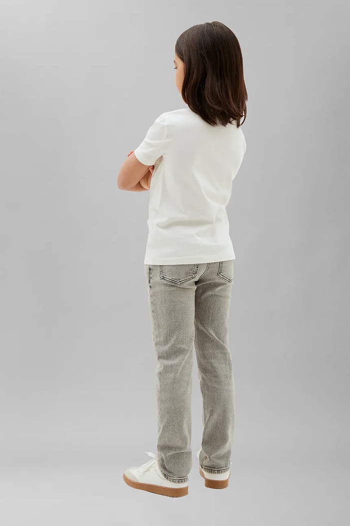 Calvin Klein Jeans jeansy straight dziecięce STRAIGHT szary LVCKTJC18B.128.176.9BY2