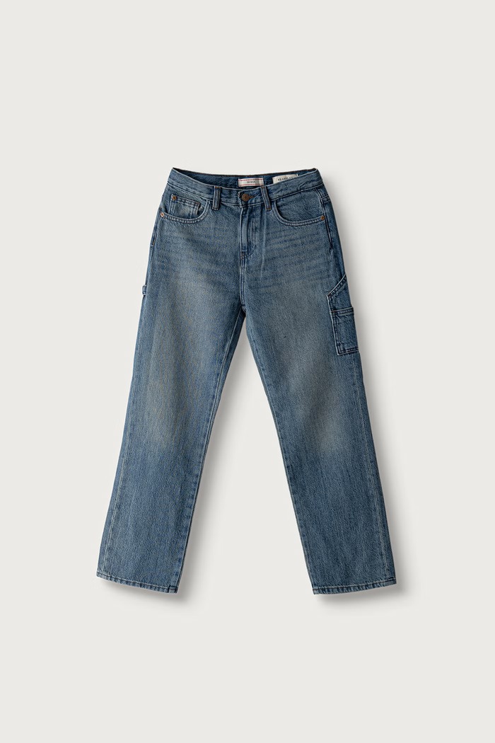 Guess rifle wide leg detské modrá L6YA03.D1227.9BY2