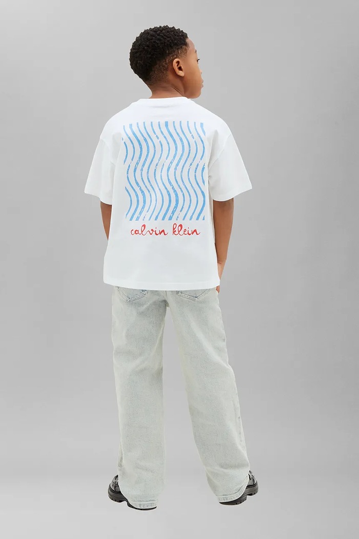 Calvin Klein Jeans jeansy relaxed fit dziecięce SKATER szary LVCKTJC21B.128.176.9BY2