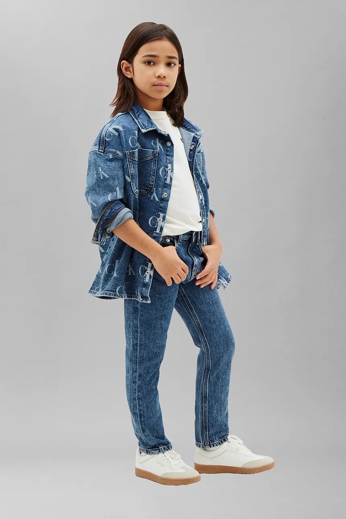 Chłopiec Calvin Klein Jeans jeansy dziecięce DAD LVCKTJC20B.128.176.9BY2 niebieski