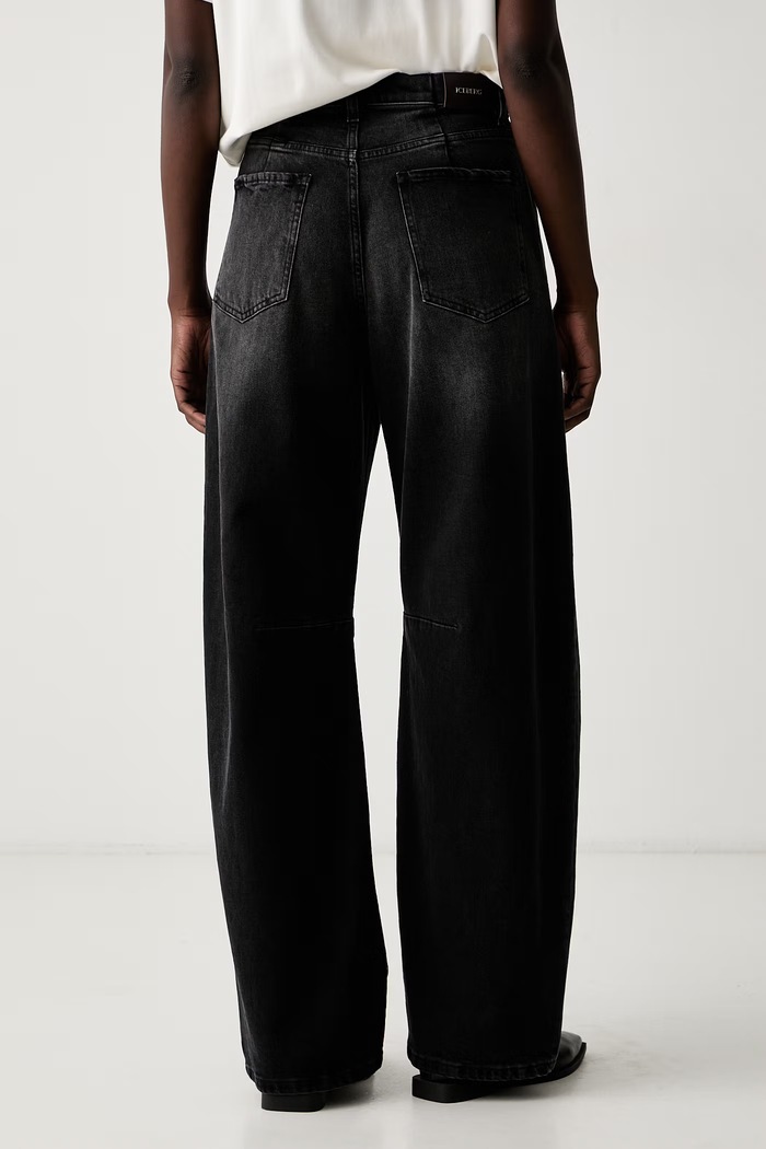 Odzież Iceberg jeansy relaxed fit damskie 2BA2.0255 czarny