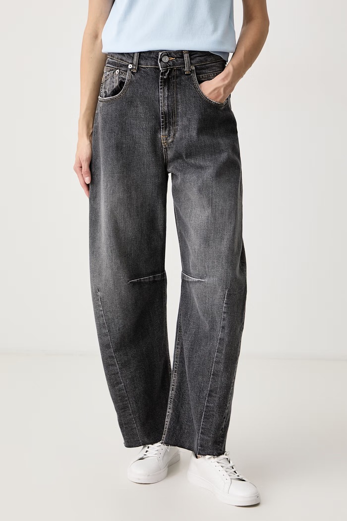 Haveone Jeansy relaxed fit damskie szary PFA.R088