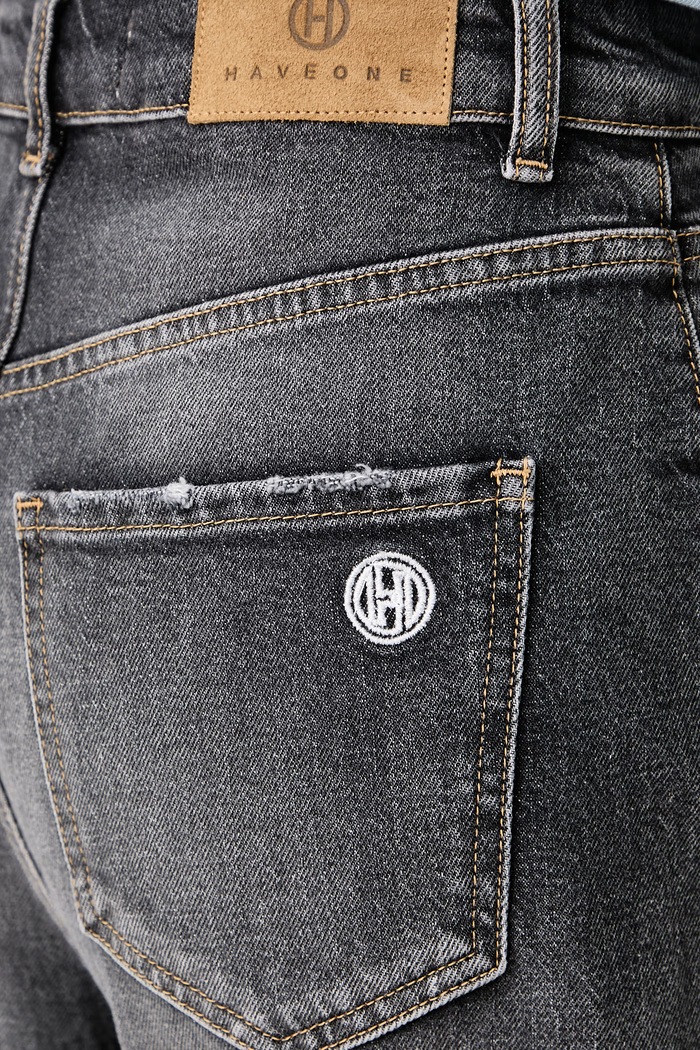 Jeansy relaxed fit damskie Haveone PFA.R088 szary