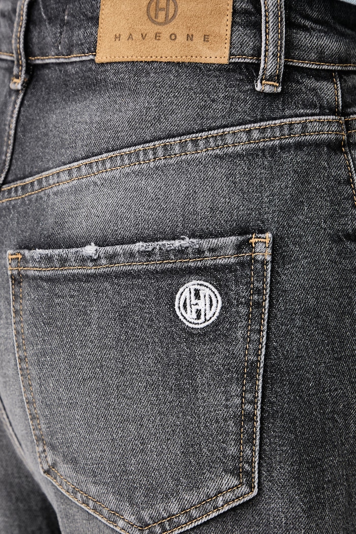 Jeansy relaxed fit damskie Haveone PFA.R088 szary