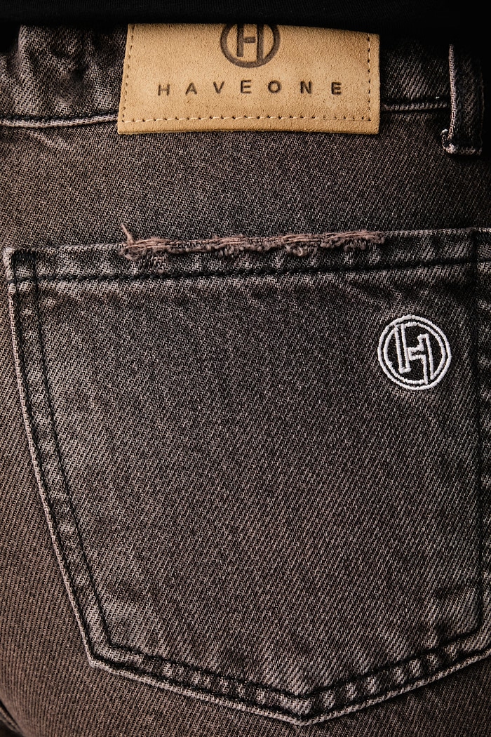 Jeansy flare damskie Haveone PLS.R144 brązowy