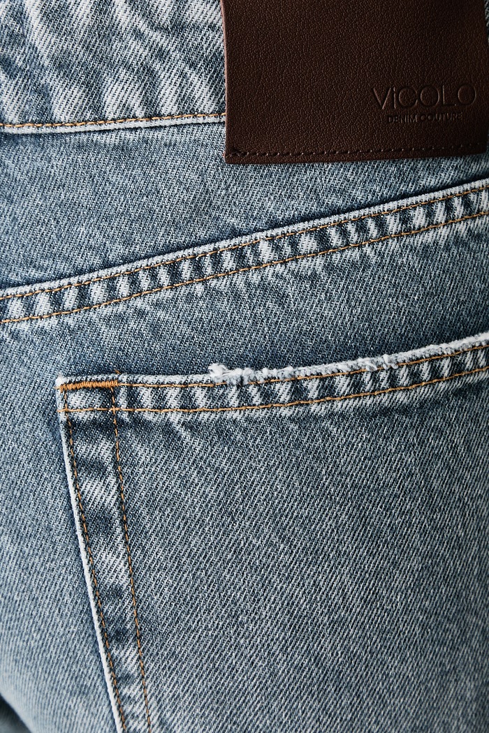 Jeansy straight damskie ViCOLO DAC5005 niebieski