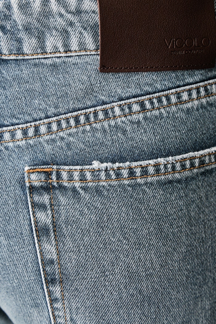 Jeansy straight damskie ViCOLO DAC5005 niebieski