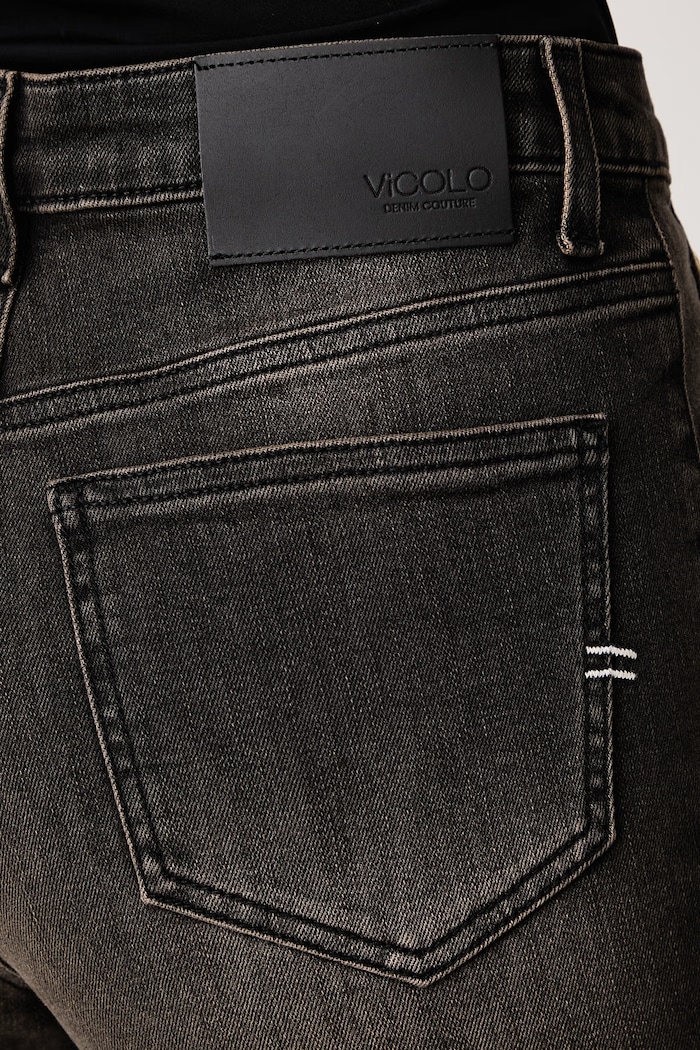 Jeansy wide leg damskie ViCOLO DAC5049 czarny
