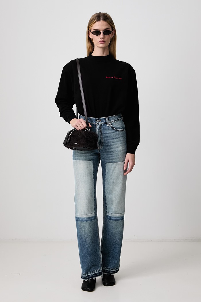 Stella McCartney Дънки straight дамски 6D05153SQH76 син AW26