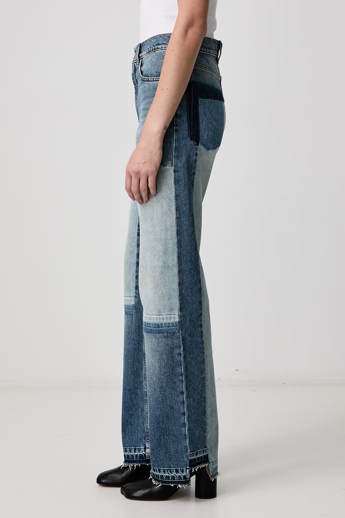Дънки straight дамски Stella McCartney 6D05153SQH76 син