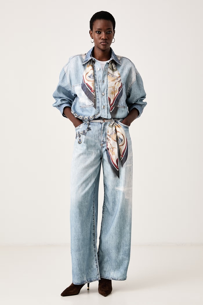 Liu Jo Relaxed fit džíny dámské Selected by Gigi Hadid ZB7301.T055B modrá AW26