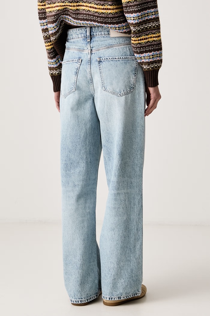 Odzież Marc O'Polo Jeansy wide leg damskie 5000007242 niebieski