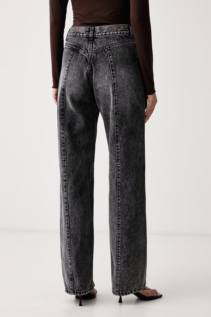 Odzież Le Privé Damskie ICONIC JEANS GRIS LP00832 szary