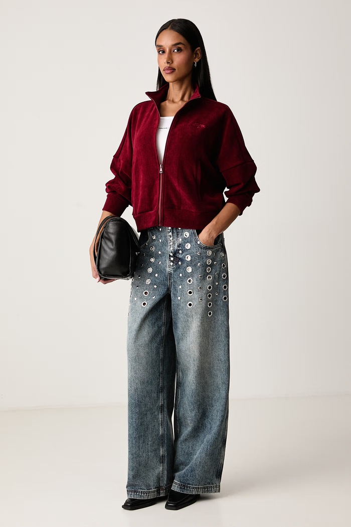 The Ragged Priest Jeansy relaxed fit damskie RPHS261004DN niebieski AW26