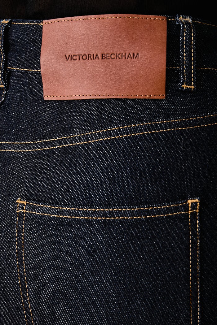 Jeansy slim fit damskie Julia Victoria Beckham 1226DJE005216U granatowy