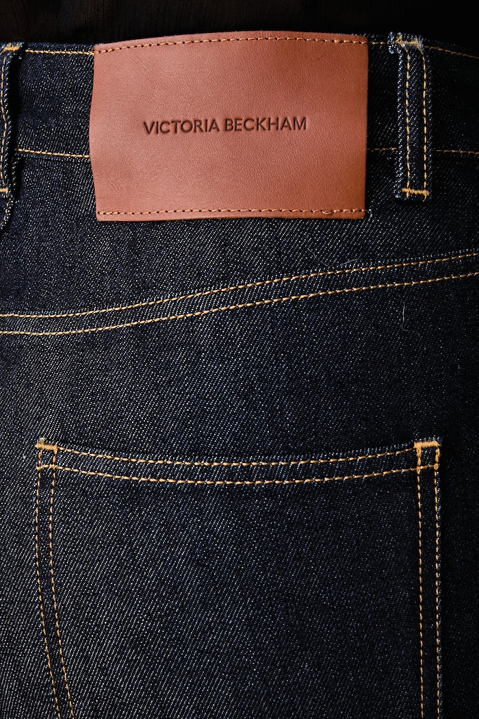 Jeansy slim fit damskie Julia Victoria Beckham 1226DJE005216U granatowy