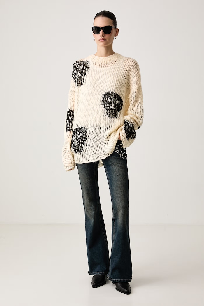 The Ragged Priest Jeansy flare damskie RPAW261068DN granatowy AW26