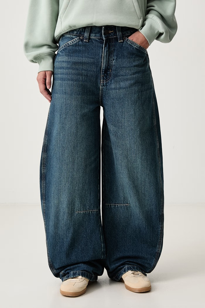 Dickies Jeansy barrel damskie niebieski DK0A8C2IL891
