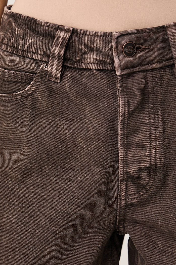 Jeansy relaxed fit damskie Dickies DK0A88NKDBX1 brązowy