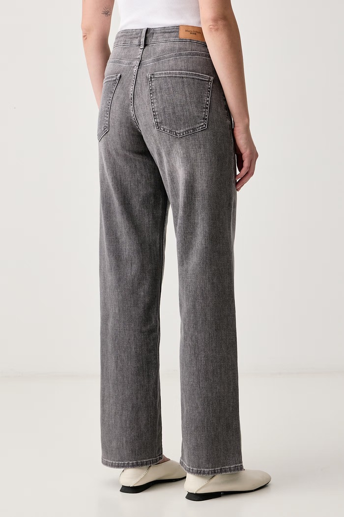 Odzież Marc O'Polo Jeansy wide leg damskie 5000011034 szary