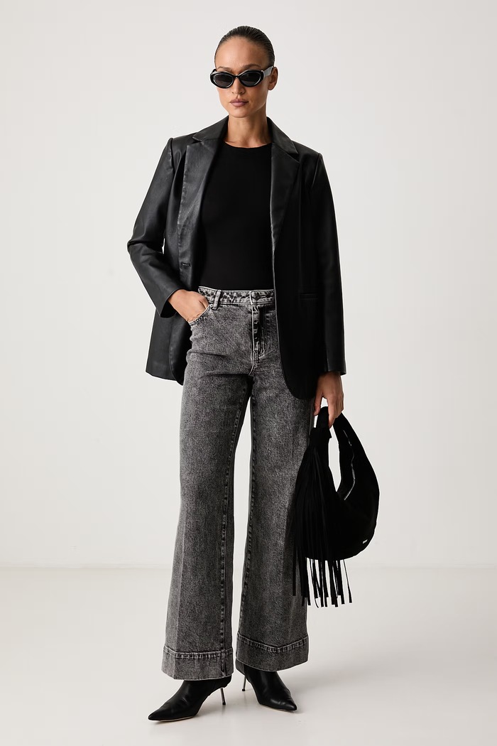 MICHAEL Michael Kors Jeansy bootcut damskie MF690ANFKE szary AW26