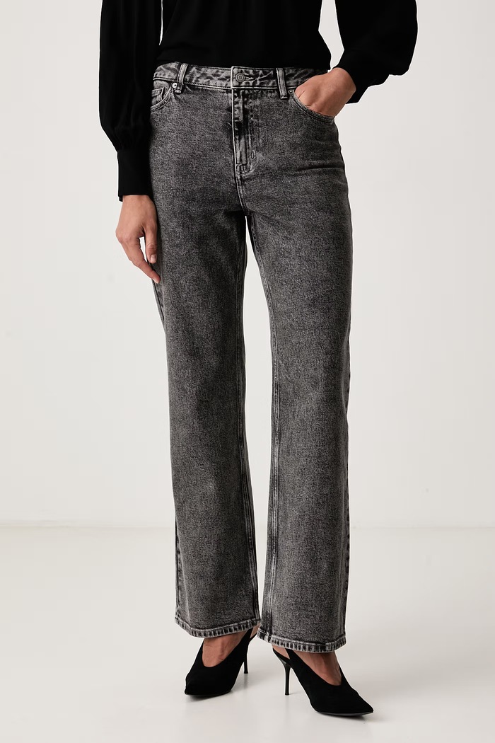 MICHAEL Michael Kors Jeansy straight damskie szary MF690AZFKE