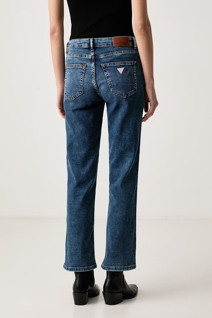 Odjeća Guess Jeans Straight traperice za žene W6BA98.D1836 plava