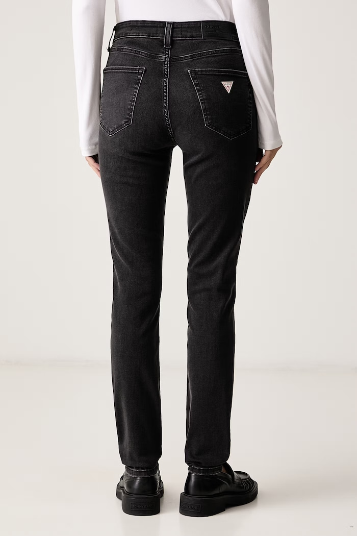 Odzież Guess Jeans Jeansy skinny damskie W6BA92.D1785 czarny