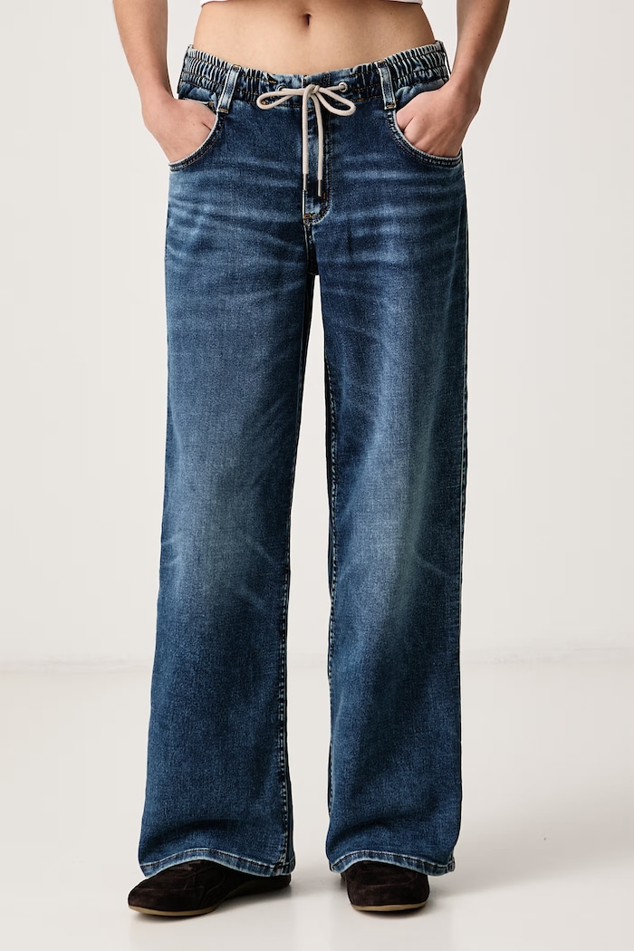 Guess Jeans Wide leg džíny dámské modrá W6BA23.D1797