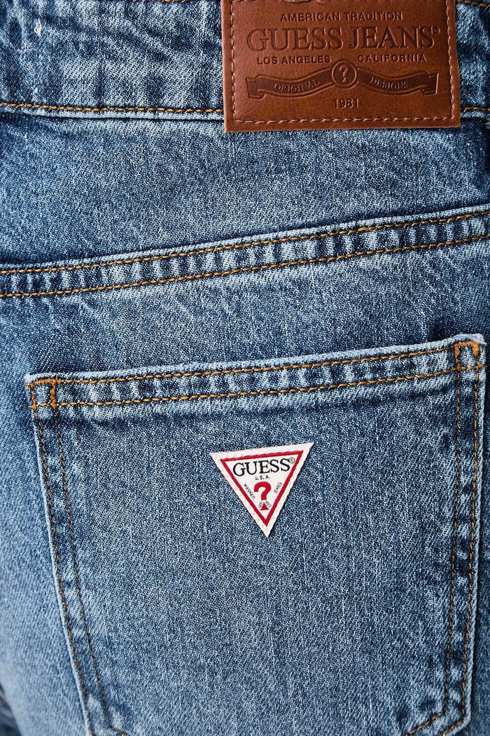 Jeansy wide leg damskie Guess Jeans W6BA18.D1795 niebieski