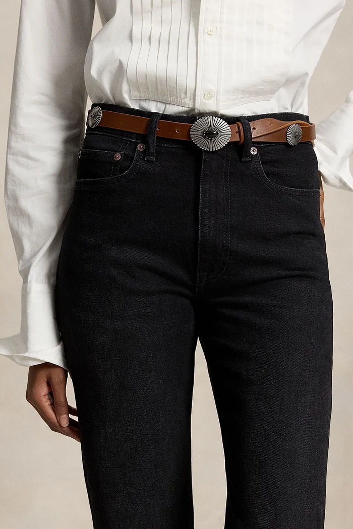 Jeansy straight damskie Polo Ralph Lauren 211B32467 czarny