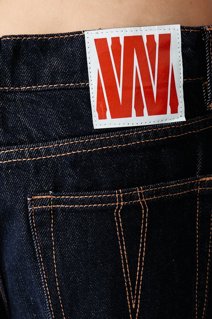 MEG V3 jeansy relaxed fit damskie WRSTBHVR niebieski W8026SB.M