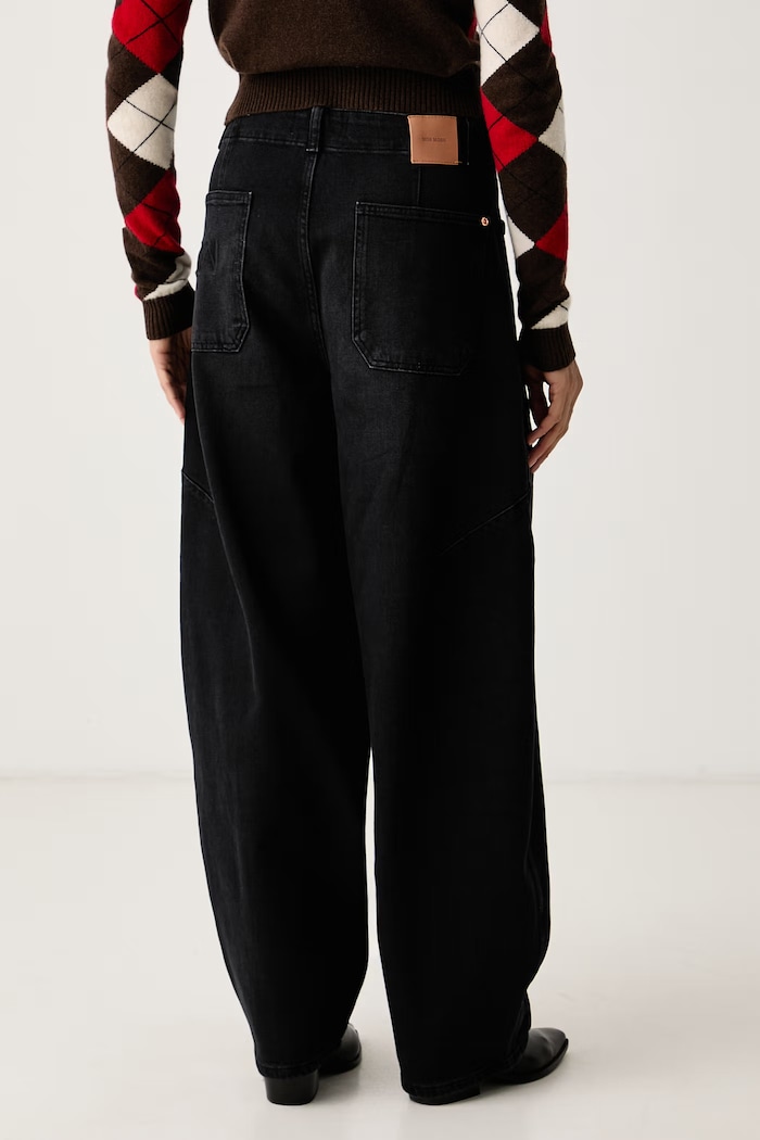 Odzież Mos Mosh Jeansy barrel damskie 182640 czarny