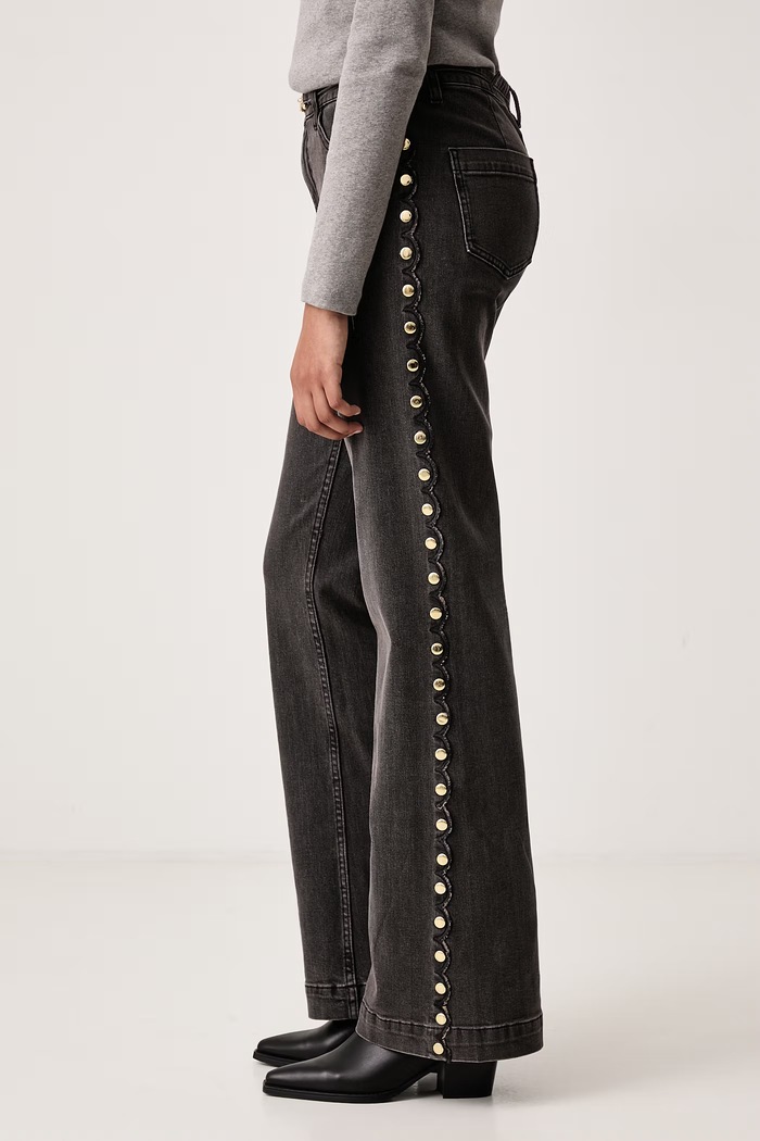 Jeansy flare damskie Lola Casademunt MF2614011 szary