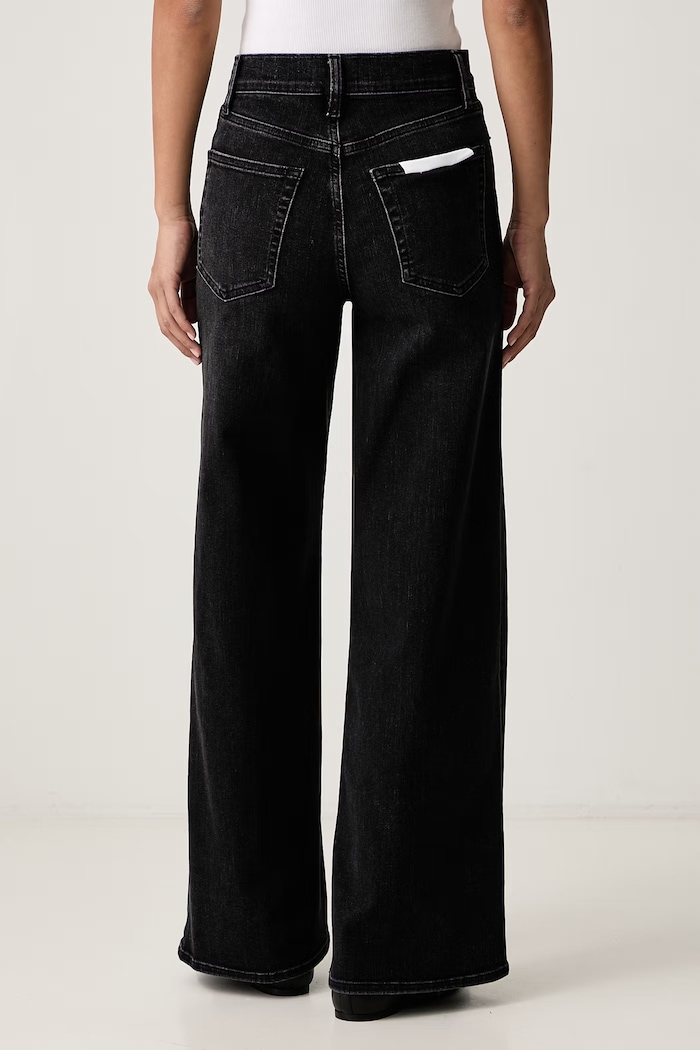 Îmbrăcăminte Frame LE SLIM PALAZZO blugi wide leg pentru femei LSP498 negru