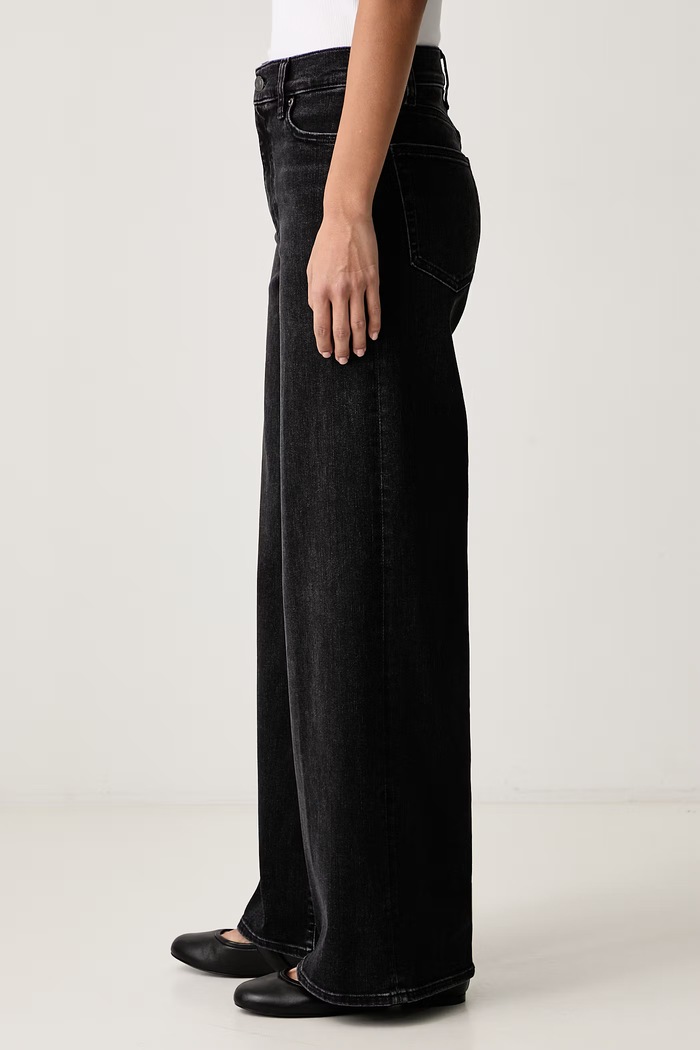 LE SLIM PALAZZO blugi wide leg pentru femei Frame LSP498 negru