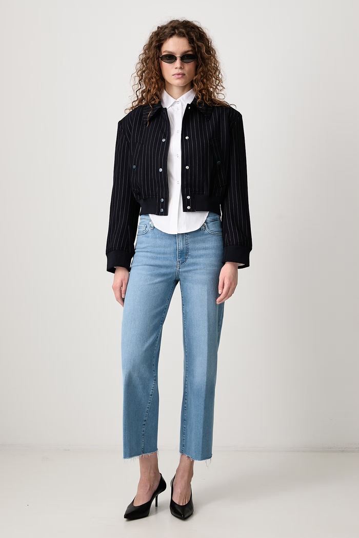 Frame LE SLIM PALAZZO CROP Women's LSPCRF814 blue AW26