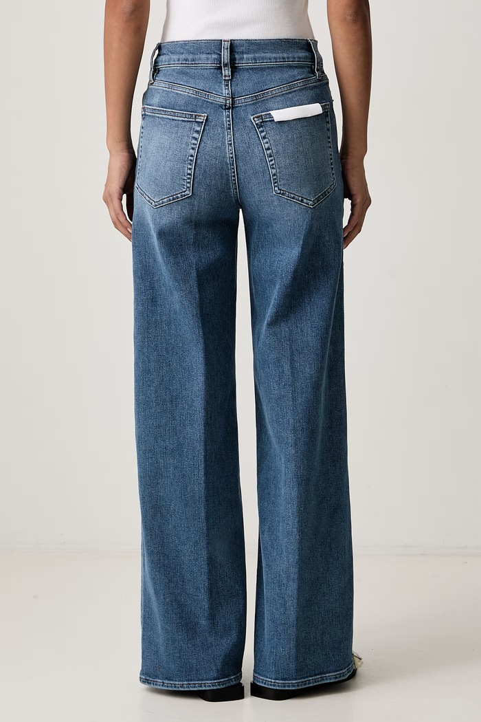Îmbrăcăminte Frame LE SLIM PALAZZO blugi wide leg pentru femei LSP814 albastru