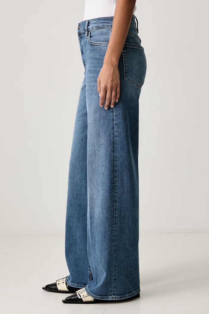 LE SLIM PALAZZO blugi wide leg pentru femei Frame LSP814 albastru