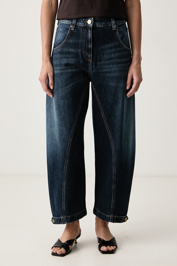 Pinko Jeansy relaxed fit damskie granatowy 105681.A3HE
