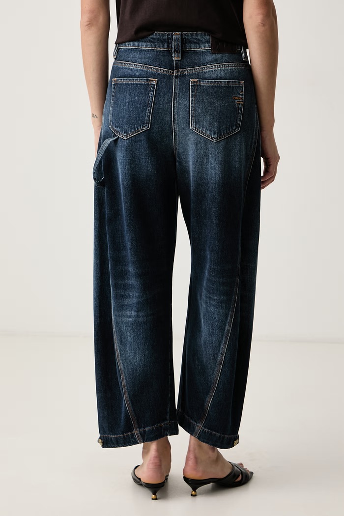 Odzież Pinko Jeansy relaxed fit damskie 105681.A3HE granatowy