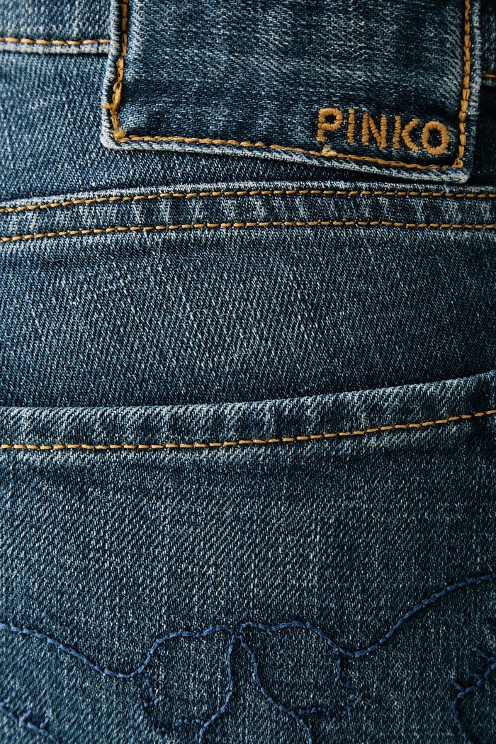 Jeansy slim fit damskie Pinko 107385.A3KA niebieski
