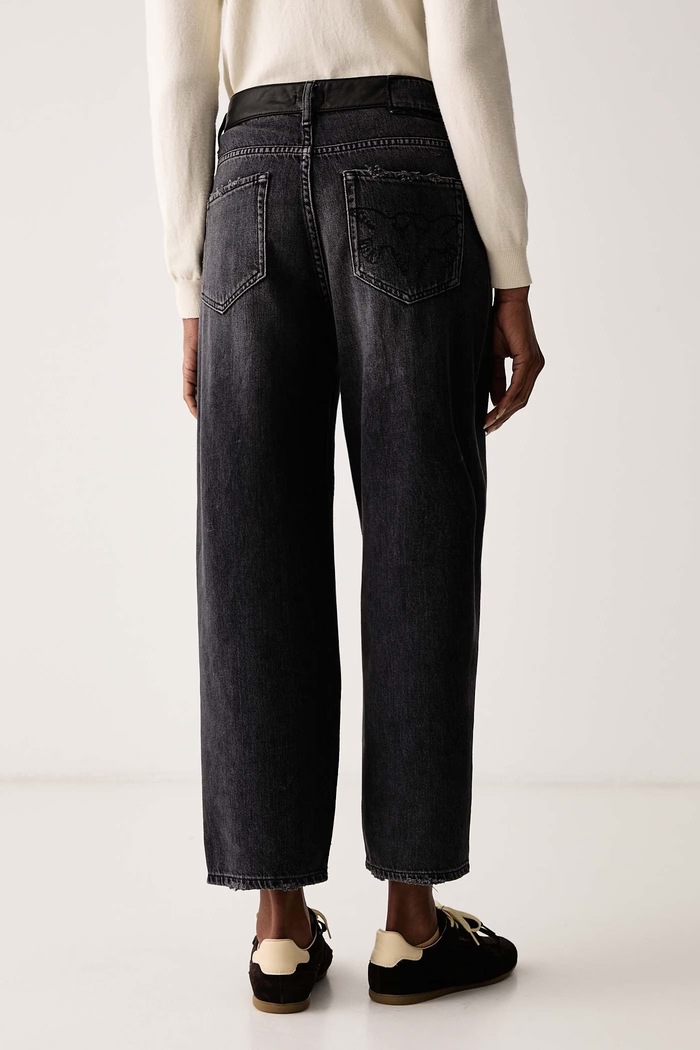 Odzież Pinko Jeansy relaxed fit damskie 103857.A3GW czarny