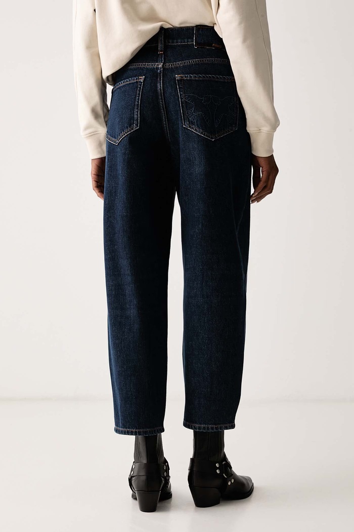 Odzież Pinko Jeansy relaxed fit damskie 103857.A3HE granatowy
