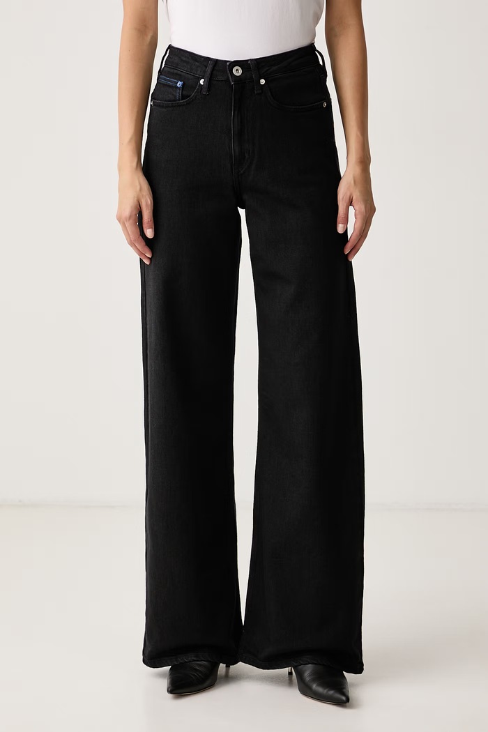 Karl Lagerfeld Jeans Jeansy relaxed fit damskie czarny B4W10110