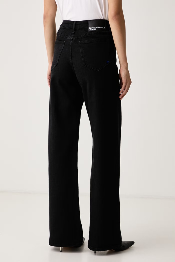 Odzież Karl Lagerfeld Jeans Jeansy relaxed fit damskie B4W10110 czarny